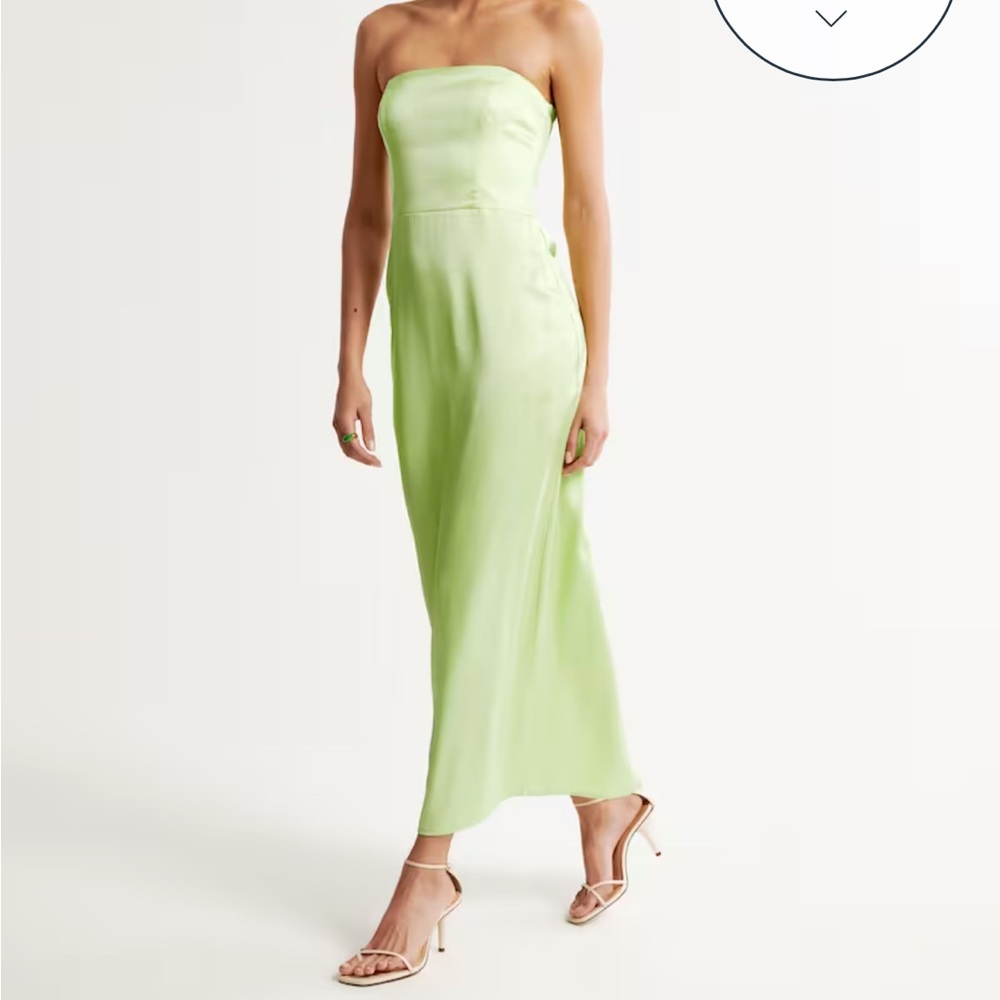Abercrombie Strapless Satin Maxi Dress